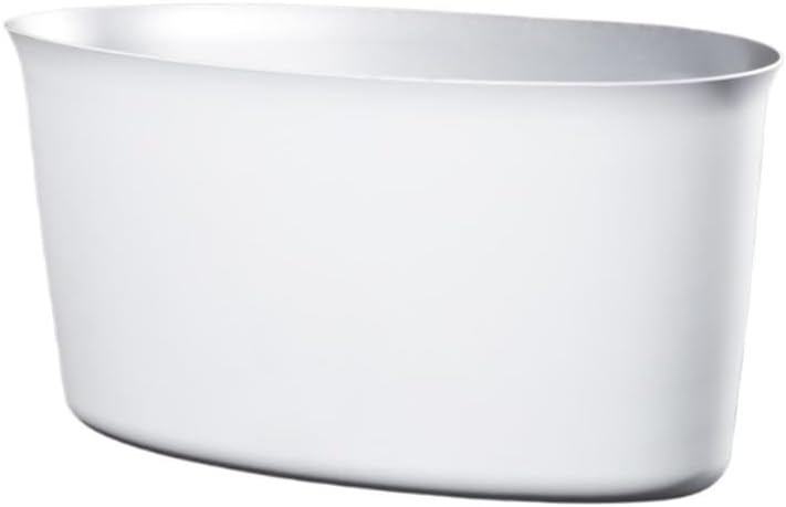 Ice Bucket, Large Champagne Ice Bucket Restaurant Wine Chiller Cooler Ice Buckets for Parties(White)