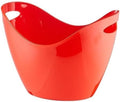 Keep Ice Frozen Longer ﻿Acrylic Ice BucketLarge Capacity Champagne BucketBar Pellet BucketFilled Bucket for parties(Red)