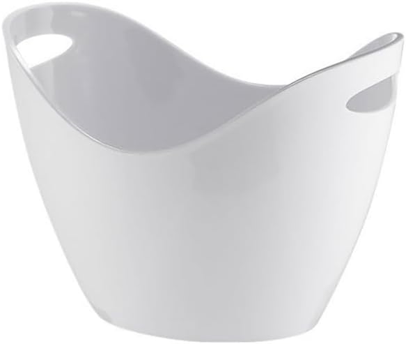 Ice Bucket, ﻿Acrylic Ice BucketLarge Capacity Champagne BucketBar Ice Pellet BucketFilled Ice Bucket Ice Buckets for Parties(White)