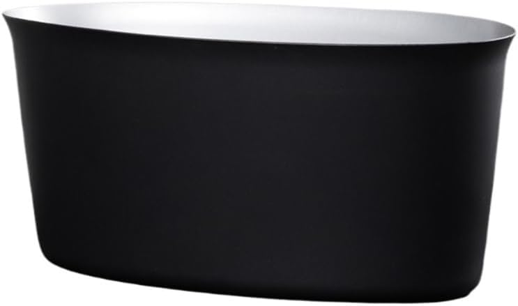 Ice Bucket, Large Champagne Ice Bucket Restaurant Wine Chiller Cooler Ice Buckets for Parties(Black)
