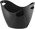 Keep Ice Frozen Longer ﻿Acrylic Ice BucketLarge Capacity Champagne BucketBar Pellet BucketFilled Bucket for parties(Black)