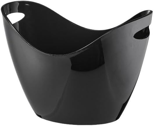 Keep Ice Frozen Longer ﻿Acrylic Ice BucketLarge Capacity Champagne BucketBar Pellet BucketFilled Bucket for parties(Black)