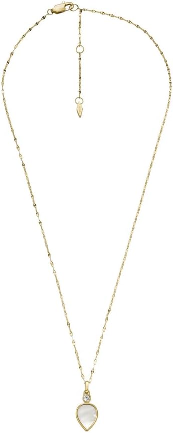 Fossil Women's Gold-Tone Stainless Steel Pendant Chain Necklace for Women