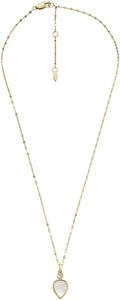 Fossil Women's Gold-Tone Stainless Steel Pendant Chain Necklace for Women