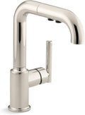 Kohler K-7506-SN 1-Handle Pullout Spray Bar/Prep Sink Faucet 1.8 GPM Nickel