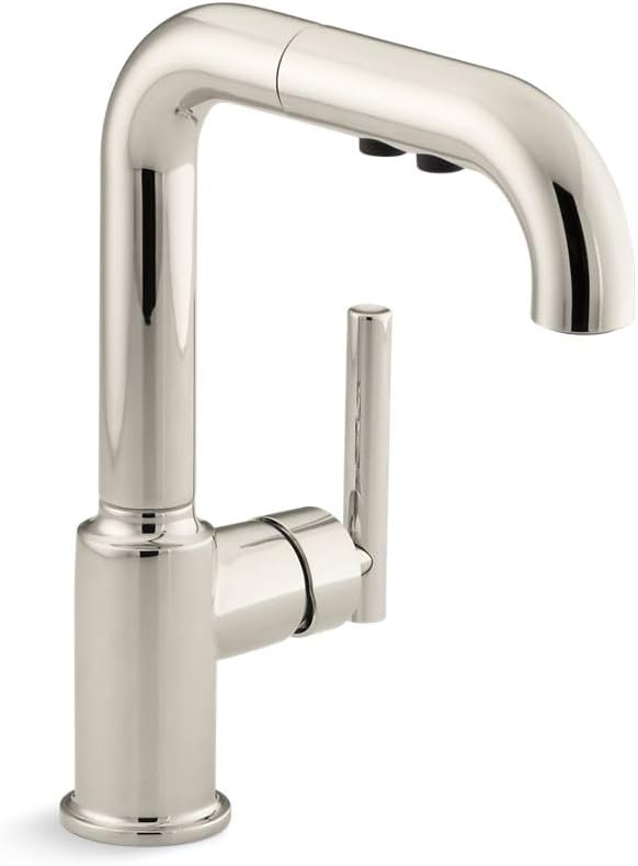 Kohler K-7506-SN 1-Handle Pullout Spray Bar/Prep Sink Faucet 1.8 GPM Nickel