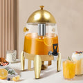 12L Hot & Cold Beverage Dispenser - 400W Insulated Drink Dispenser with Faucet for Home, Party & Bar - 3.17 Gallon Gold & Clear Water Server
