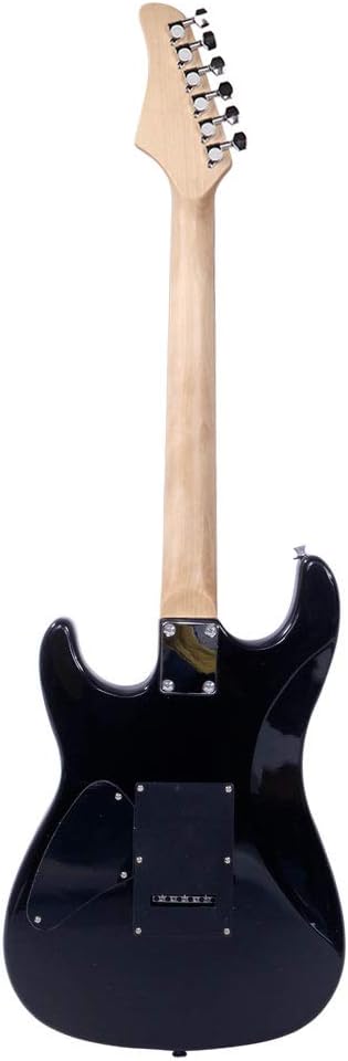Full Size Electric Guitar Kit,39 Inch Beginner Electric Guitar,Complete Electric Guitars Set with Bag, Shoulder Strap, Power Wire, Wrench Tool,Tremolo Arm and Picks,Black and Dark Blue