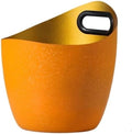 Iice Bucket, Stainless Steel Champagne Ice Bucket Curved Drink Chiller,Ice Bucket for Parties(Orange)