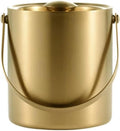 2L Ice Bucket with Lid, Double Wall Insulated Stainless Steel ICES Buckets Wine for Cocktail Bar and Parties(Gold)