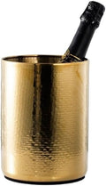 Ice Bucket, Stainless Steel Champagne Wine Chiller Bucket Ice Cooler Ice Buckets for Parties(Gold)
