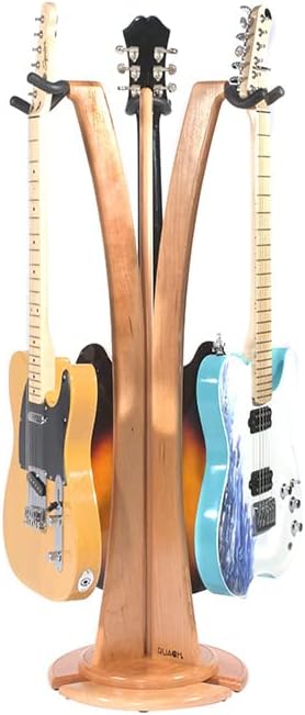 Ruach GS-1 Triple Acoustic/Electric Guitar Stand - Cherry