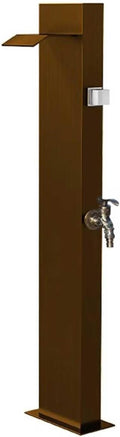 304 Stainless Steel Vertical Square Garden Water Column, Outdoor Antifreeze Faucet Water Dispenser Hydrant Water Feature Fountain Irrigation,Red