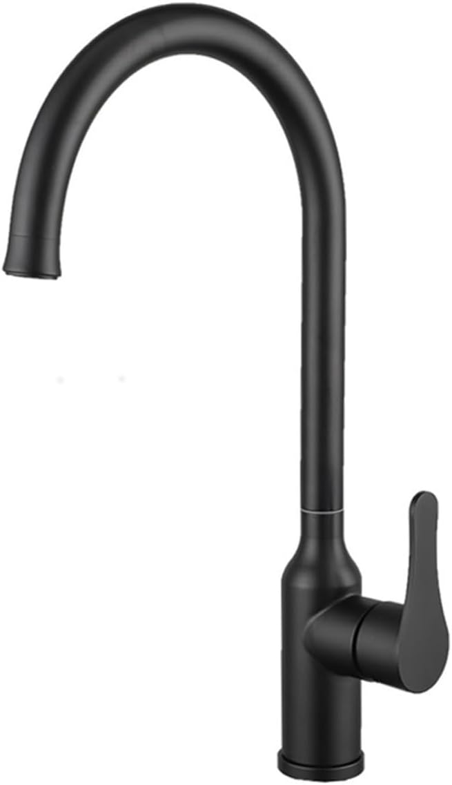 Stainless Steel Kitchen Faucet Black Brushed Kitchen Sink Mixer 360 Degree Rotate Hot Cold Water(1)