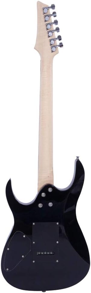 Full Size Electric Guitar Kit,38 Inch Beginner Electric Guitar,Complete Electric Guitars Set with Bag, Shoulder Strap, Amp Wire, Wrench Tool,Tremolo Arm and Picks,Black