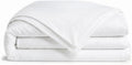 Full Duvet Cover Set of 12 – Premium White Hotel Collection Bedding, Elegant Embroidered Poly-Cotton, 84x94 Inches (Duvet Cover Only)