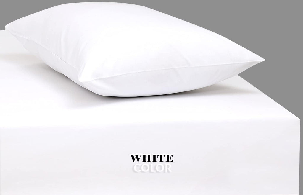 GOLD TEXTILES Bulk Pack of 72 Egyptian Cotton Standard/Queen Size Pillowcases, White T300-22'x32' (Fits up-to 20' X30' Pillow)- Ideal for use Hotels, Hospitals, School Hostel (Pillowcases - 72 Pack)
