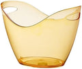 Keep Ice Frozen Longer ﻿Acrylic Ice BucketLarge Capacity Champagne BucketBar Pellet BucketFilled Bucket for parties(Yellow)