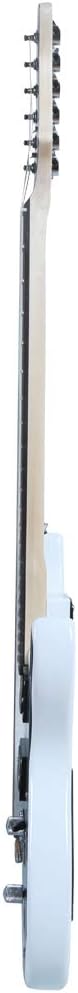 Full Size Electric Guitar Kit,39 Inch Beginner Electric Guitar,Complete Electric Guitars Set with Bag, Shoulder Strap, Power Wire, Wrench Tool,Tremolo Arm and Picks,White and Dark Blue