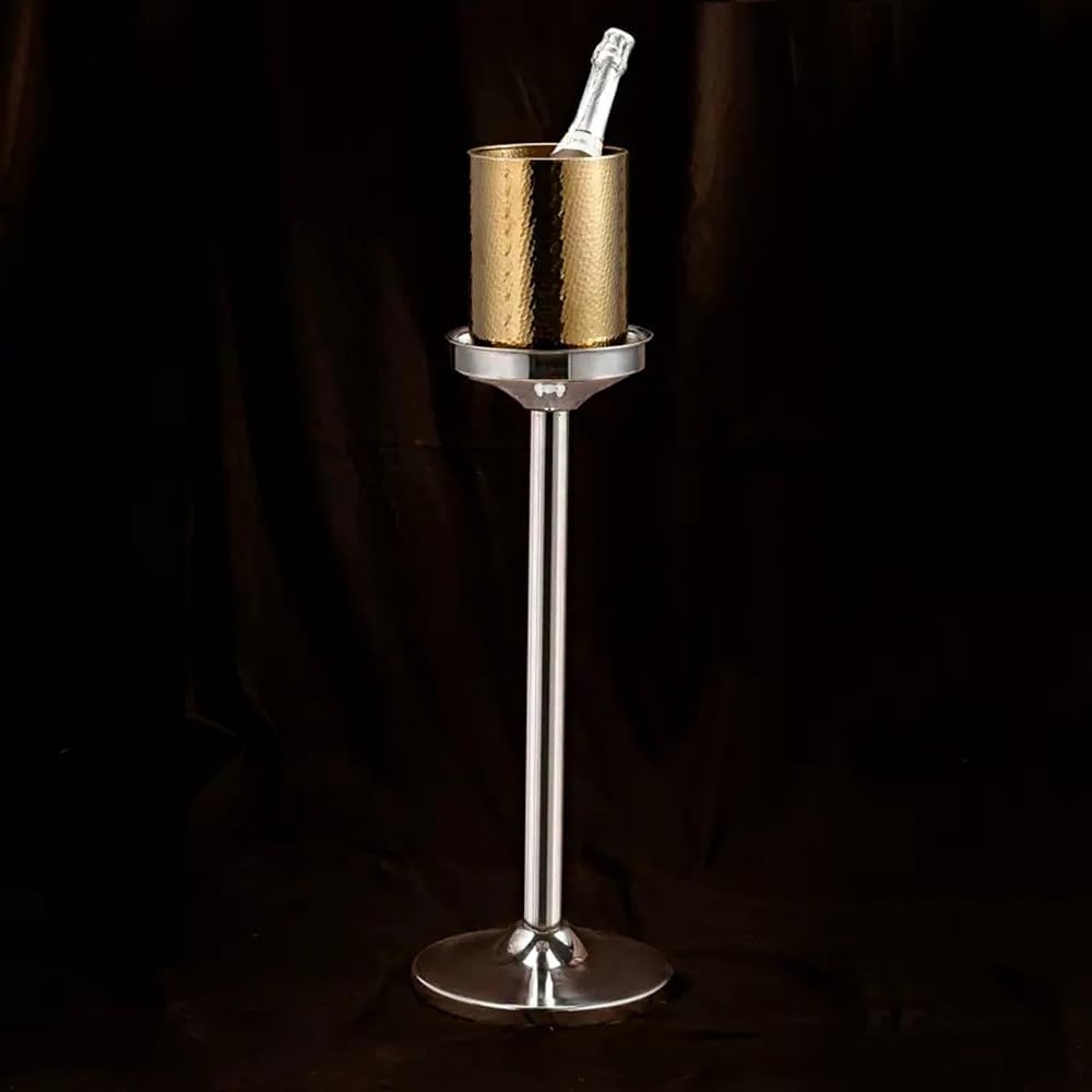 GAGALU Floor-Standing Stainless Steel Champagne Bucket Set, Housewarming Decoration, Bar KTV Christmas Family Kitchen Party Ice Bucket,I