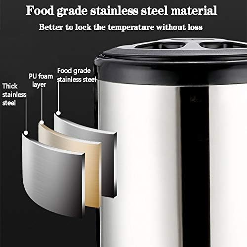 Insulated Stainless Steel Catering Urn - Hot Water Dispenser with Faucet for Coffee, Tea, and Beverages - Perfect for Events, Parties, and Buffets 16 L