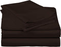 Pure 1000 Thread Count Egyptian Cotton- Sateen Weave- Olympic Queen(66' X 80') Chocolate Sheet Set - 4-Piece 14'-18' Inches Standard Drop Length Elastic Bounded