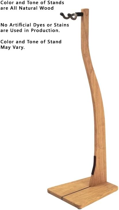 Zither Wooden Guitar Stand - Handcrafted Solid Cherry Wood Floor Stands Best for Acoustic, Electric and Classical Guitars, Made in USA