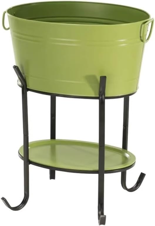 Ice Bucket, Camping Beer Ice Bucket Rack Portable Outdoor Bar Cooler Holder Ice Buckets For Parties(Green)