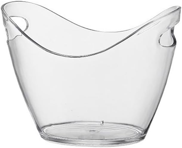 Keep Ice Frozen Longer ﻿Acrylic Ice BucketLarge Capacity Champagne BucketBar Pellet BucketFilled Bucket for parties(Clear)