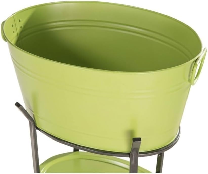 Ice Bucket, Camping Beer Ice Bucket Rack Portable Outdoor Bar Cooler Holder Ice Buckets For Parties(Black)