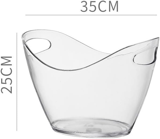 Ice Bucket, ﻿Acrylic Ice BucketLarge Capacity Champagne BucketBar Ice Pellet BucketFilled Ice Bucket Ice Buckets for Parties(Yellow)