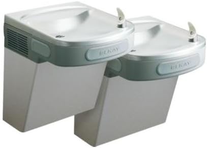 Elkay EZSTL8LC Versatile Wall Mount Bi-Level ADA Cooler Non-Filtered Refrigerated Light Gray Granite