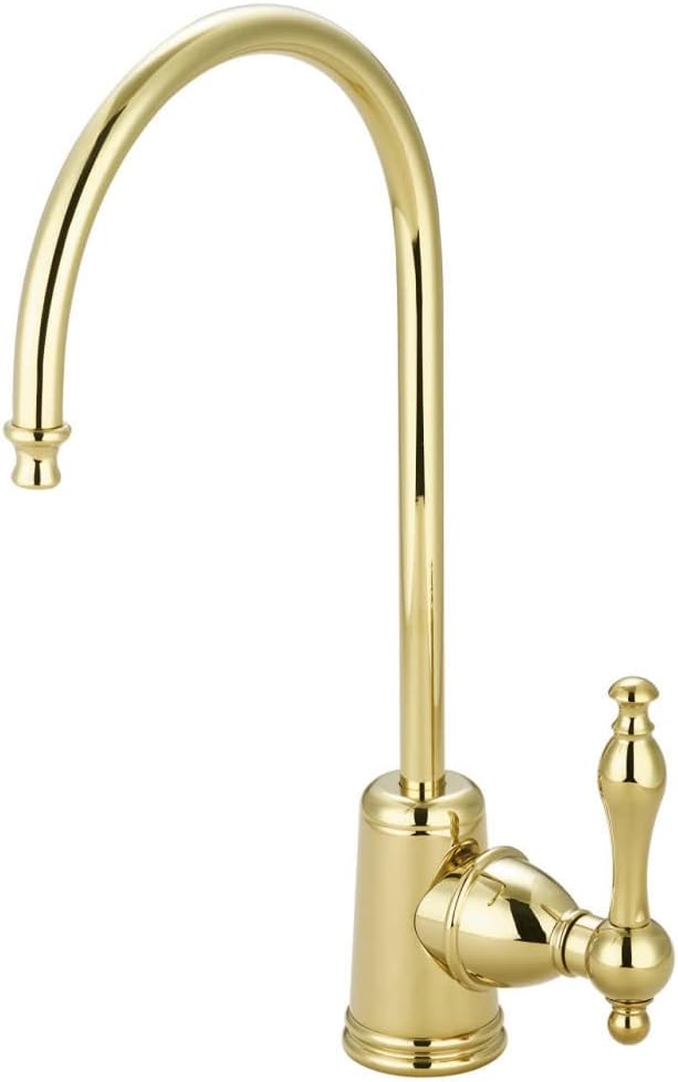 Kingston Brass Gourmetier KS7192NL Naples Single Handle Water Filtration Faucet, Polished Brass