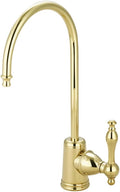 Kingston Brass Gourmetier KS7192NL Naples Single Handle Water Filtration Faucet, Polished Brass