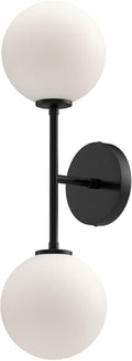 Alora Mood WV549220MBOP Cassia Vanity, Matte Black/Opal Matte Glass