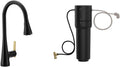 Moen Sinema Matte Black 3-in-1 Water Filtration One-Handle Pulldown Kitchen Faucet, FS7235BL with Moen F9800 Advanced Carbon Water Filtration System
