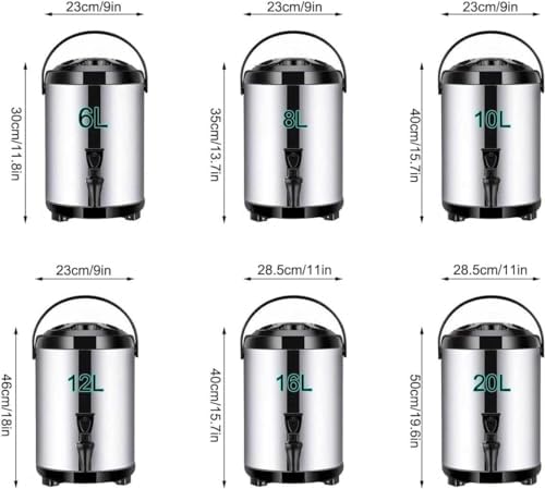 Insulated Stainless Steel Catering Urn - Hot Water Dispenser with Faucet for Coffee, Tea, and Beverages - Perfect for Events, Parties, and Buffets 16 L