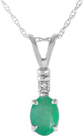 Galaxy Gold GG 14K Gold Necklace with Natural Diamond and Emerald