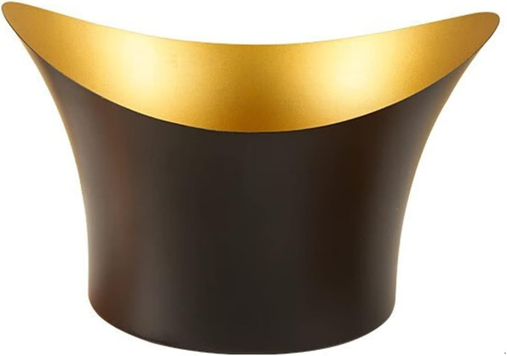 GLigeT ice Cube Bucket Large 9L Stainless-Steel Beverage Tub, Black Insulated Drink Tub and Ice Bucket with Double Handles, Drink Chiller for Parties ice Buckets for Bars