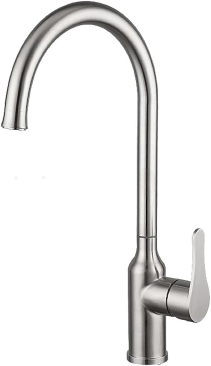 Stainless Steel Kitchen Faucet Black Brushed Kitchen Sink Mixer 360 Degree Rotate Hot Cold Water(2)