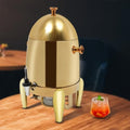 12L Hot & Cold Beverage Dispenser - 400W Insulated Drink Server with Faucet, Ideal for Home, Party & Bar Use - 3.17 Gallon Capacity (Gold & Clear)