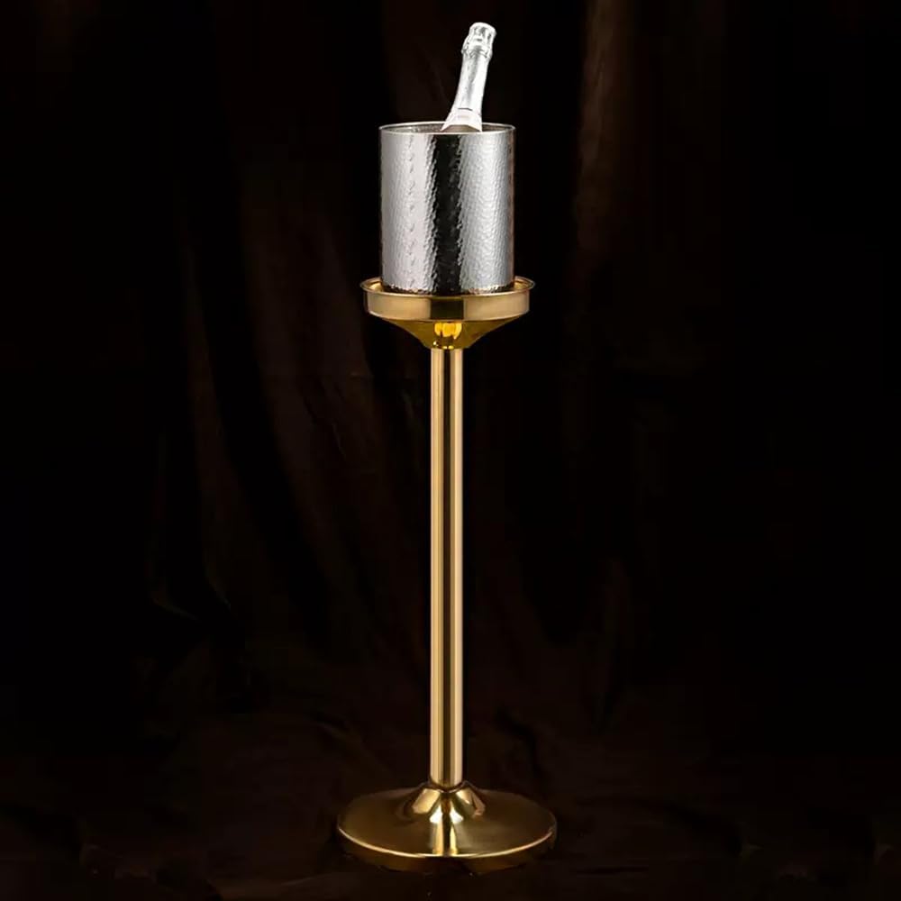 GAGALU Floor-Standing Stainless Steel Champagne Bucket Set, Housewarming Decoration, Bar KTV Christmas Family Kitchen Party Ice Bucket,H