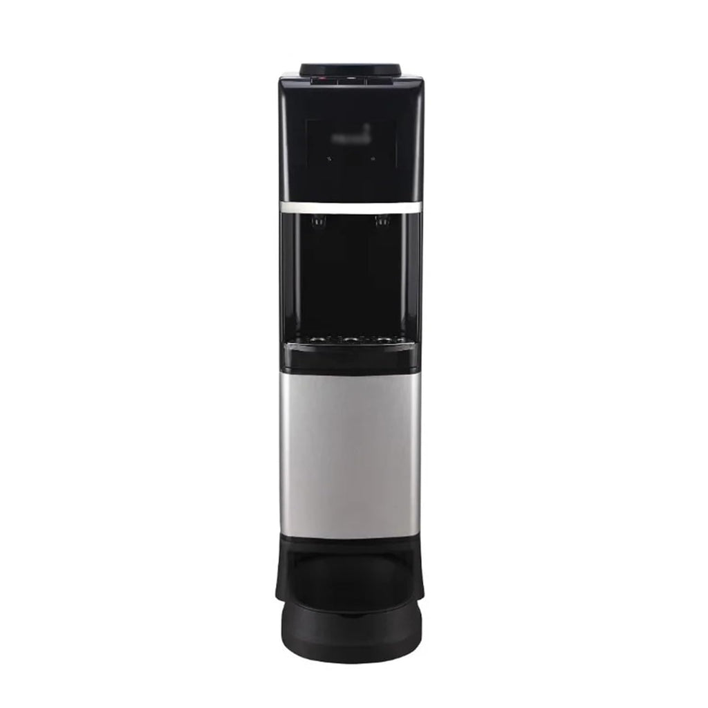 Hot and Cold Water Dispenser Water Dispenser Top Loading Hot/Cold Temperature Black and Stainless Steel