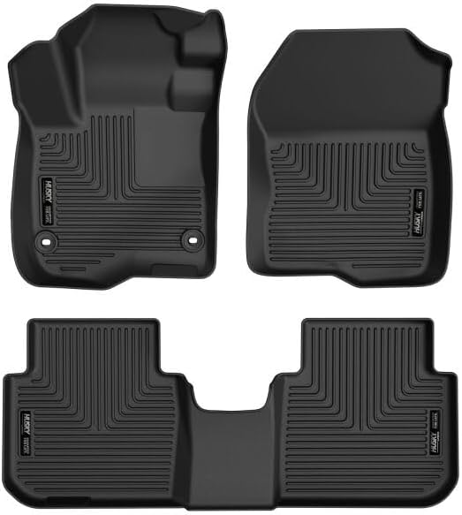 Husky Liners Weatherbeater Floor Mats | Fits 2024-2026 Honda CR-V (Includes Hybrid Models) | Front & 2nd Row, 3-pc Black - 99411
