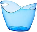 Keep Ice Frozen Longer ﻿Acrylic Ice BucketLarge Capacity Champagne BucketBar Pellet BucketFilled Bucket for parties(Blue)