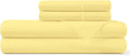 Pizuna Cotton Sheet Set California King Size, 100% Long Staple Cotton Percale with 15inch Deep Pocket (Combed Mellow Yellow Cotton)