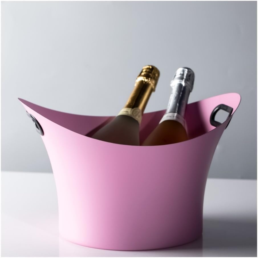 Ice Bucket, Stainless Steel Champagne Wine Ice Bucket Home Cooler Ice Buckets For Parties(Purple)