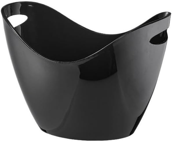 Ice Bucket, ﻿Acrylic Ice BucketLarge Capacity Champagne BucketBar Ice Pellet BucketFilled Ice Bucket Ice Buckets for Parties(Black)