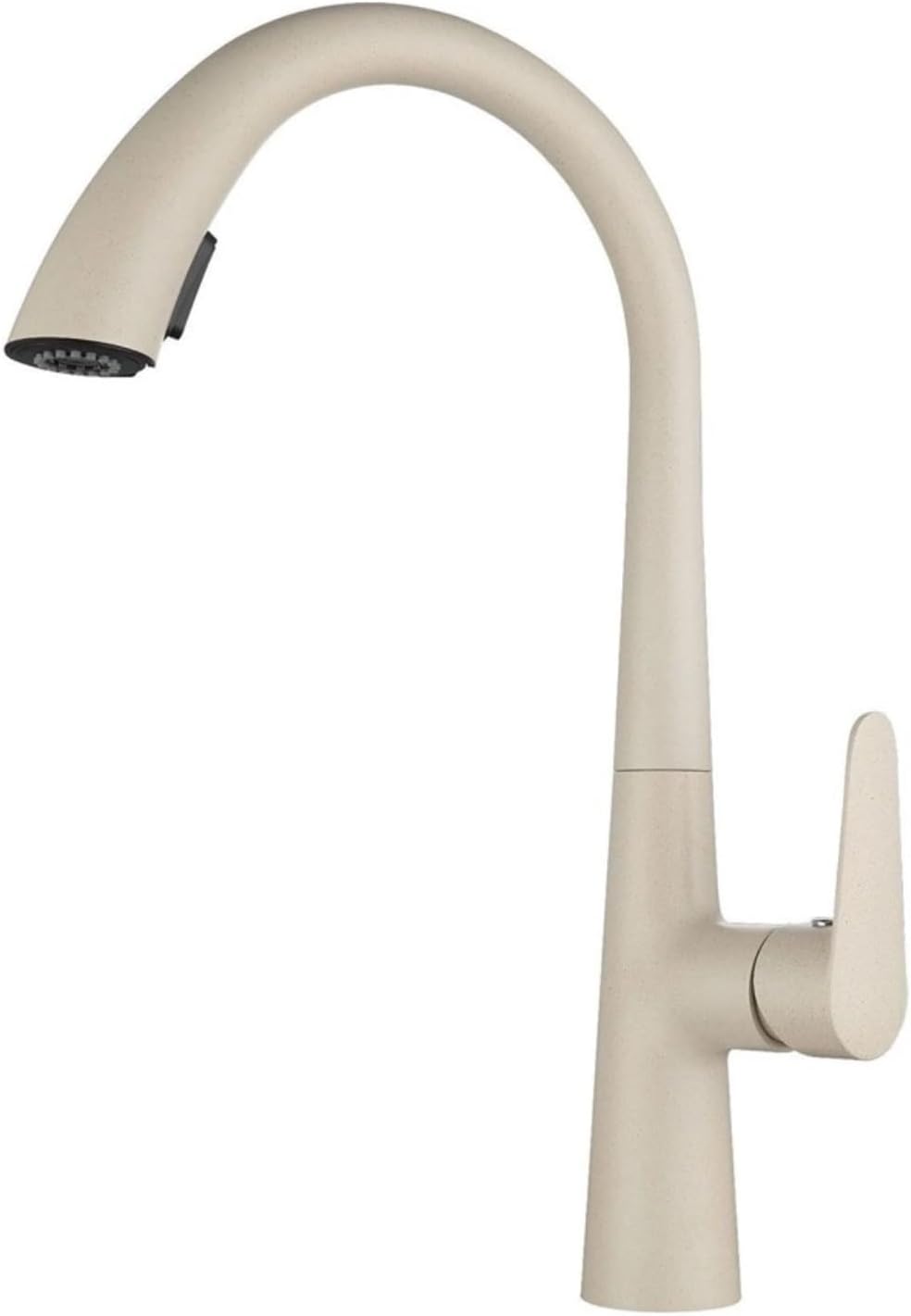 Kitchen Faucet Pull Out Tap Household Sink Washbasin Cold and Hot Water Mixer(White with dot)