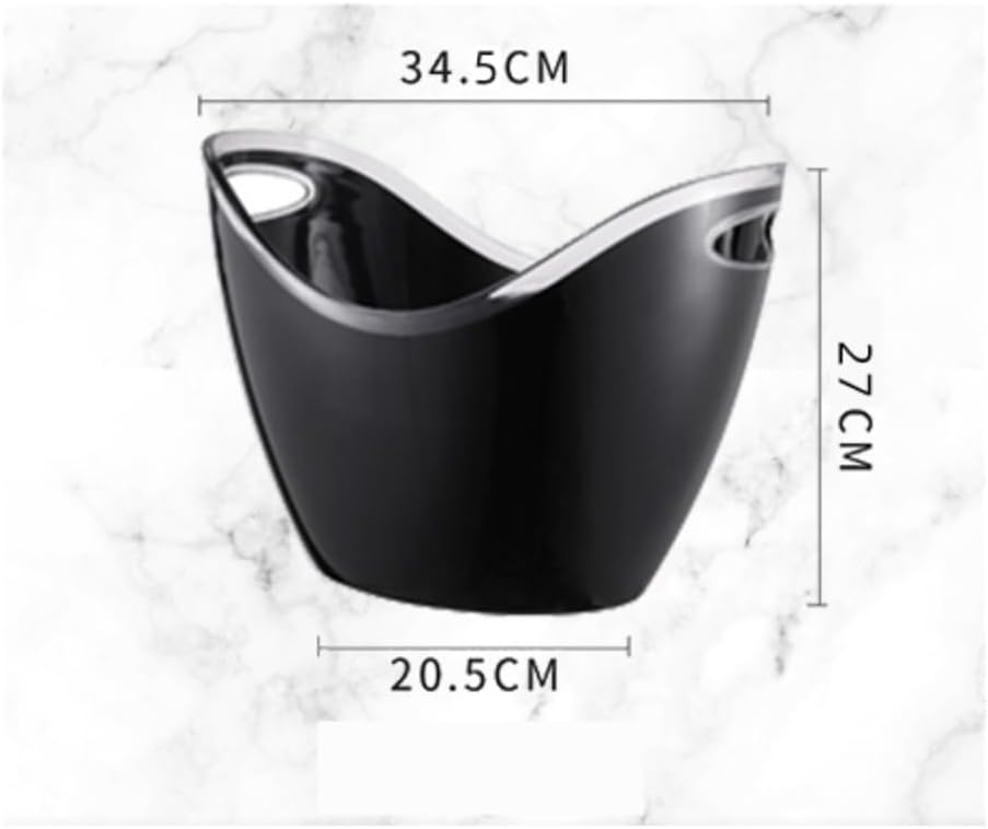 Ice Bucket, Wine Champagne Ice Bucket for Bar & Home Ice Buckets For Parties(Black)